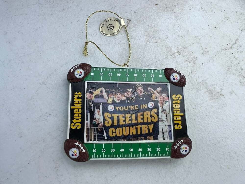 Pittsburgh Steelers Football Field Picture Frame Ornament